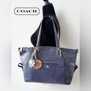 COACH ✨ PRISTINE Coach Prairie Satchel | Navy Blue Pebbled Leather ✨